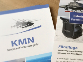 Umsetzung Imagefolder für die KMN Koopmann Helicopter GmbH