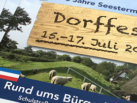 Design Plakate für das Seestermüher Dorffest