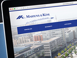Design Website für die Martens & Kühl GmbH aus Uetersen